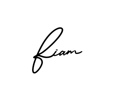 You should practise on your own different ways (AmerikaSignatureDemo-Regular) to write your name (Fiam) in signature. don't let someone else do it for you. Fiam signature style 3 images and pictures png