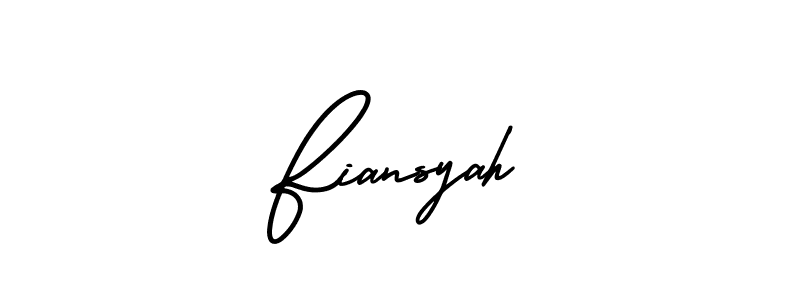 Similarly AmerikaSignatureDemo-Regular is the best handwritten signature design. Signature creator online .You can use it as an online autograph creator for name Fiansyah. Fiansyah signature style 3 images and pictures png
