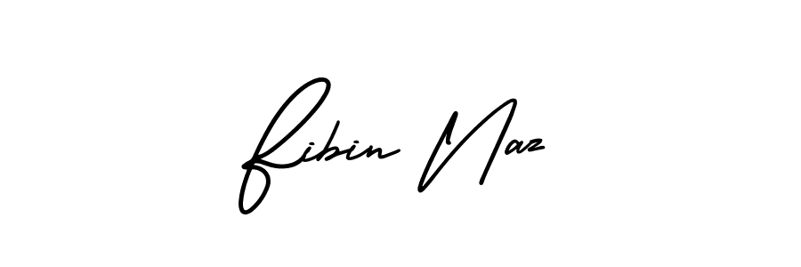 Also You can easily find your signature by using the search form. We will create Fibin Naz name handwritten signature images for you free of cost using AmerikaSignatureDemo-Regular sign style. Fibin Naz signature style 3 images and pictures png