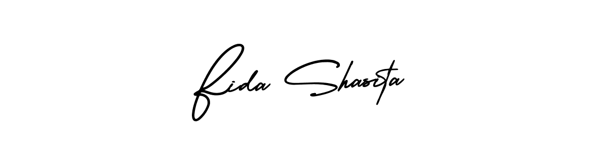 Make a beautiful signature design for name Fida Shasita. With this signature (AmerikaSignatureDemo-Regular) style, you can create a handwritten signature for free. Fida Shasita signature style 3 images and pictures png