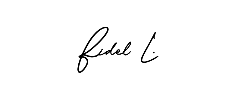 Design your own signature with our free online signature maker. With this signature software, you can create a handwritten (AmerikaSignatureDemo-Regular) signature for name Fidel L.. Fidel L. signature style 3 images and pictures png