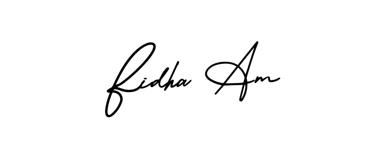 How to make Fidha Am signature? AmerikaSignatureDemo-Regular is a professional autograph style. Create handwritten signature for Fidha Am name. Fidha Am signature style 3 images and pictures png