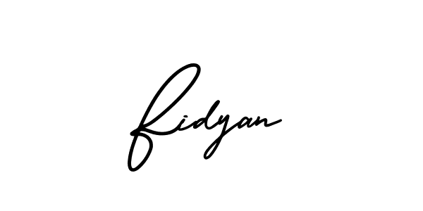 Make a beautiful signature design for name Fidyan. With this signature (AmerikaSignatureDemo-Regular) style, you can create a handwritten signature for free. Fidyan signature style 3 images and pictures png