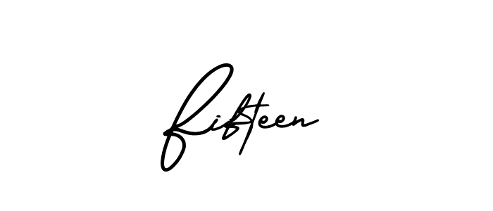 How to make Fifteen signature? AmerikaSignatureDemo-Regular is a professional autograph style. Create handwritten signature for Fifteen name. Fifteen signature style 3 images and pictures png