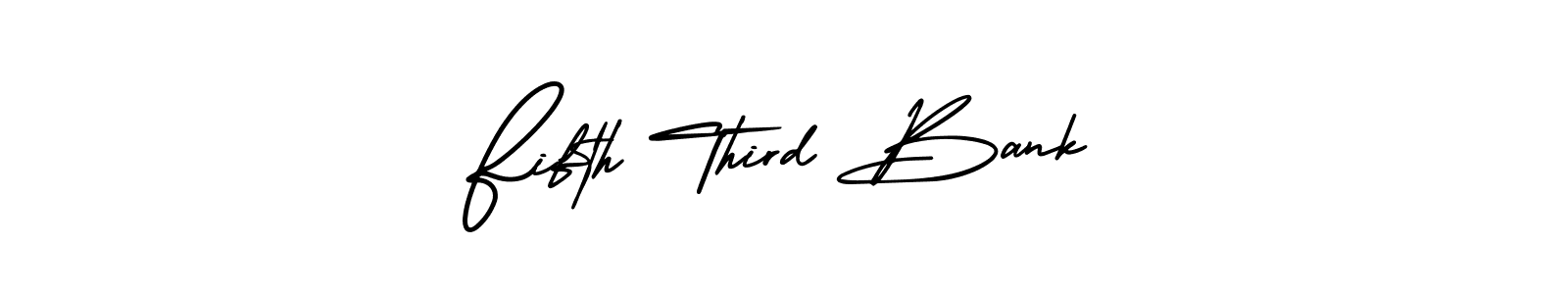 The best way (AmerikaSignatureDemo-Regular) to make a short signature is to pick only two or three words in your name. The name Fifth Third Bank include a total of six letters. For converting this name. Fifth Third Bank signature style 3 images and pictures png