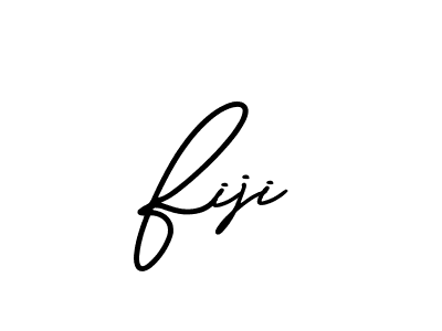 How to make Fiji name signature. Use AmerikaSignatureDemo-Regular style for creating short signs online. This is the latest handwritten sign. Fiji signature style 3 images and pictures png