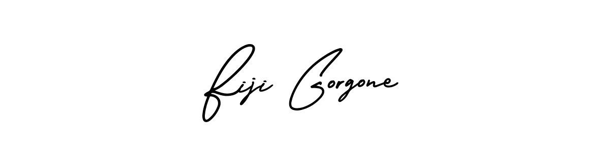 It looks lik you need a new signature style for name Fiji Gorgone. Design unique handwritten (AmerikaSignatureDemo-Regular) signature with our free signature maker in just a few clicks. Fiji Gorgone signature style 3 images and pictures png