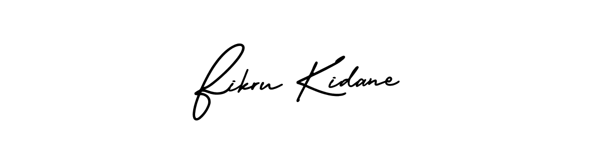 Create a beautiful signature design for name Fikru Kidane. With this signature (AmerikaSignatureDemo-Regular) fonts, you can make a handwritten signature for free. Fikru Kidane signature style 3 images and pictures png