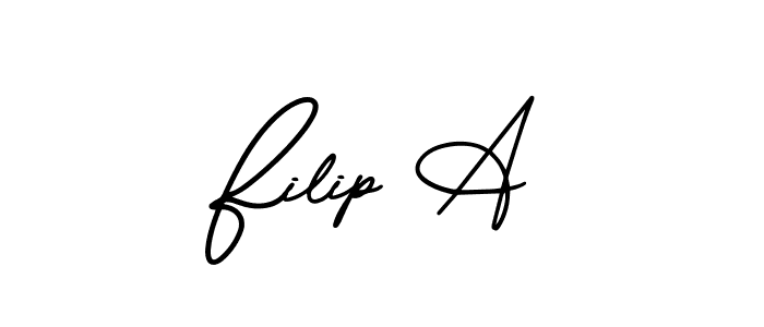 How to make Filip A signature? AmerikaSignatureDemo-Regular is a professional autograph style. Create handwritten signature for Filip A name. Filip A signature style 3 images and pictures png