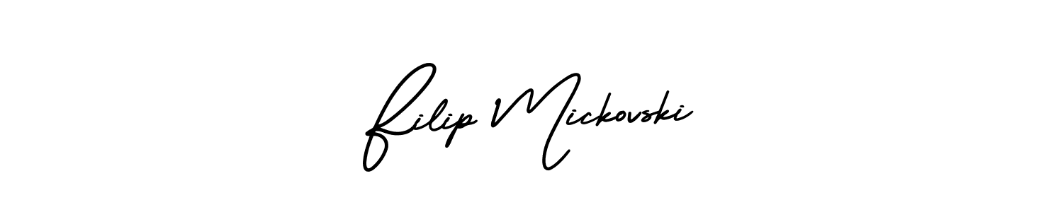 if you are searching for the best signature style for your name Filip Mickovski. so please give up your signature search. here we have designed multiple signature styles  using AmerikaSignatureDemo-Regular. Filip Mickovski signature style 3 images and pictures png