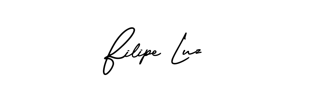 How to make Filipe Luz name signature. Use AmerikaSignatureDemo-Regular style for creating short signs online. This is the latest handwritten sign. Filipe Luz signature style 3 images and pictures png