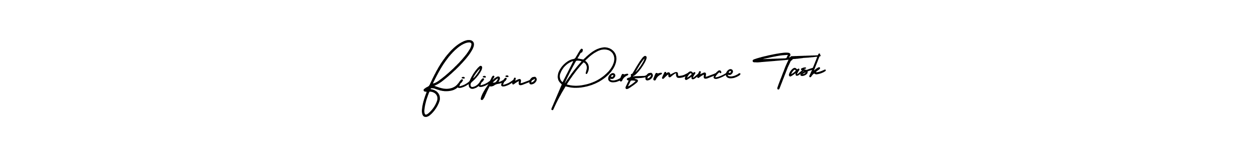 The best way (AmerikaSignatureDemo-Regular) to make a short signature is to pick only two or three words in your name. The name Filipino Performance Task include a total of six letters. For converting this name. Filipino Performance Task signature style 3 images and pictures png