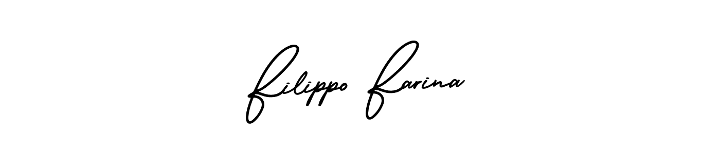Design your own signature with our free online signature maker. With this signature software, you can create a handwritten (AmerikaSignatureDemo-Regular) signature for name Filippo Farina. Filippo Farina signature style 3 images and pictures png