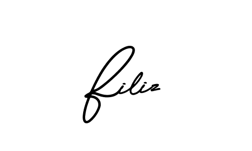 Filiz stylish signature style. Best Handwritten Sign (AmerikaSignatureDemo-Regular) for my name. Handwritten Signature Collection Ideas for my name Filiz. Filiz signature style 3 images and pictures png