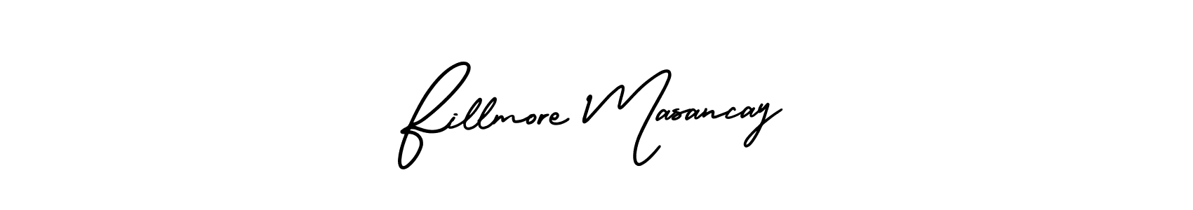 Fillmore Masancay stylish signature style. Best Handwritten Sign (AmerikaSignatureDemo-Regular) for my name. Handwritten Signature Collection Ideas for my name Fillmore Masancay. Fillmore Masancay signature style 3 images and pictures png