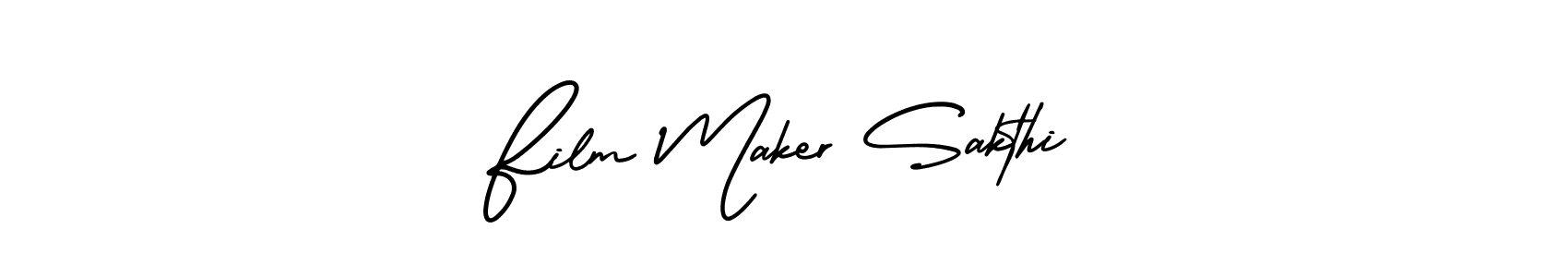 Use a signature maker to create a handwritten signature online. With this signature software, you can design (AmerikaSignatureDemo-Regular) your own signature for name Film Maker Sakthi. Film Maker Sakthi signature style 3 images and pictures png