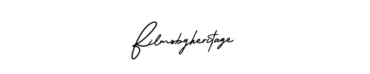 Create a beautiful signature design for name Filmsbyheritage. With this signature (AmerikaSignatureDemo-Regular) fonts, you can make a handwritten signature for free. Filmsbyheritage signature style 3 images and pictures png