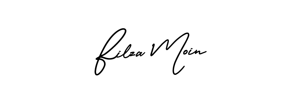 Create a beautiful signature design for name Filza Moin. With this signature (AmerikaSignatureDemo-Regular) fonts, you can make a handwritten signature for free. Filza Moin signature style 3 images and pictures png