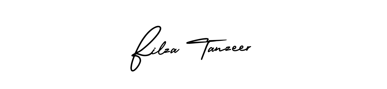 if you are searching for the best signature style for your name Filza Tanzeer. so please give up your signature search. here we have designed multiple signature styles  using AmerikaSignatureDemo-Regular. Filza Tanzeer signature style 3 images and pictures png