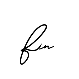 How to make Fin name signature. Use AmerikaSignatureDemo-Regular style for creating short signs online. This is the latest handwritten sign. Fin signature style 3 images and pictures png