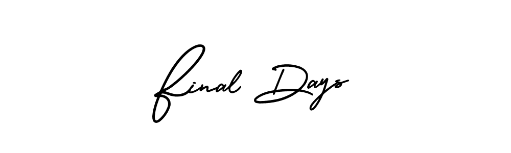 Use a signature maker to create a handwritten signature online. With this signature software, you can design (AmerikaSignatureDemo-Regular) your own signature for name Final Days. Final Days signature style 3 images and pictures png