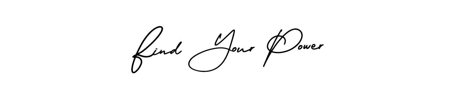 Find Your Power stylish signature style. Best Handwritten Sign (AmerikaSignatureDemo-Regular) for my name. Handwritten Signature Collection Ideas for my name Find Your Power. Find Your Power signature style 3 images and pictures png
