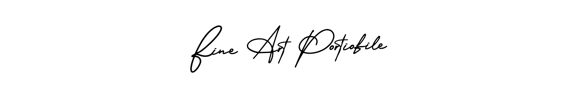 Design your own signature with our free online signature maker. With this signature software, you can create a handwritten (AmerikaSignatureDemo-Regular) signature for name Fine Art Portiofile. Fine Art Portiofile signature style 3 images and pictures png