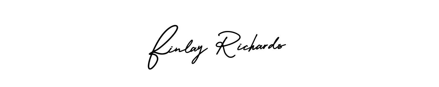 Create a beautiful signature design for name Finlay Richards. With this signature (AmerikaSignatureDemo-Regular) fonts, you can make a handwritten signature for free. Finlay Richards signature style 3 images and pictures png