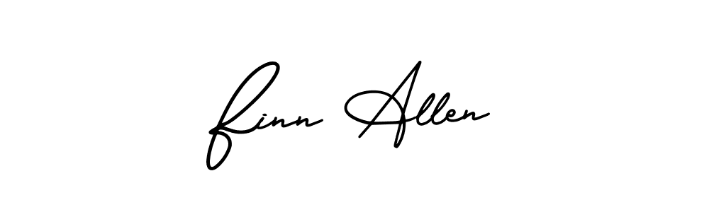 This is the best signature style for the Finn Allen name. Also you like these signature font (AmerikaSignatureDemo-Regular). Mix name signature. Finn Allen signature style 3 images and pictures png