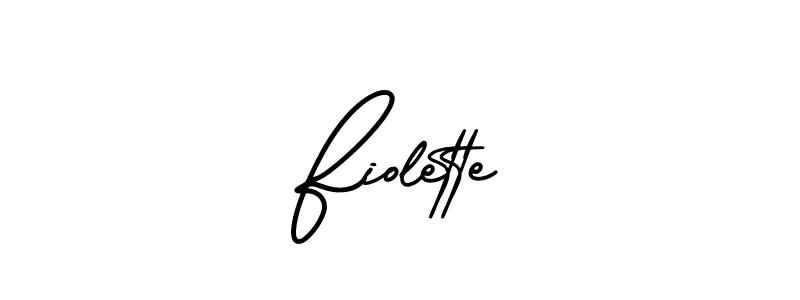 Fiolette stylish signature style. Best Handwritten Sign (AmerikaSignatureDemo-Regular) for my name. Handwritten Signature Collection Ideas for my name Fiolette. Fiolette signature style 3 images and pictures png