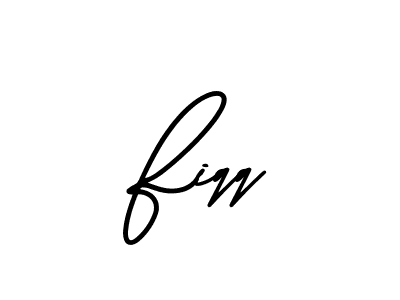 How to make Fiqq name signature. Use AmerikaSignatureDemo-Regular style for creating short signs online. This is the latest handwritten sign. Fiqq signature style 3 images and pictures png