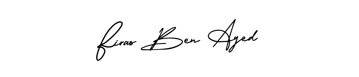 Also You can easily find your signature by using the search form. We will create Firas Ben Ayed name handwritten signature images for you free of cost using AmerikaSignatureDemo-Regular sign style. Firas Ben Ayed signature style 3 images and pictures png