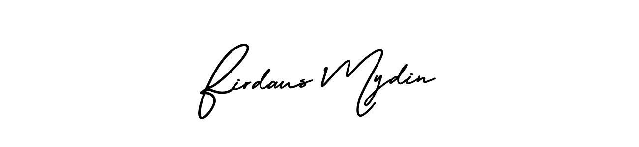 Design your own signature with our free online signature maker. With this signature software, you can create a handwritten (AmerikaSignatureDemo-Regular) signature for name Firdaus Mydin. Firdaus Mydin signature style 3 images and pictures png