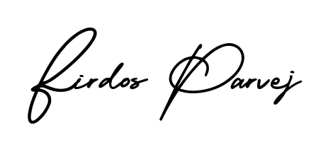 Discover the perfect balance of readability and style for Firdos Parvej with AmerikaSignatureDemo-Regular font. Create your dream signature today. Firdos Parvej signature style 3 images and pictures png