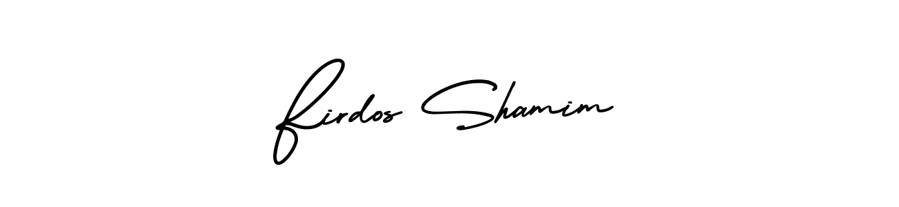 Also we have Firdos Shamim name is the best signature style. Create professional handwritten signature collection using AmerikaSignatureDemo-Regular autograph style. Firdos Shamim signature style 3 images and pictures png