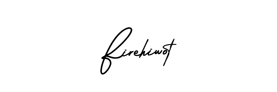 Design your own signature with our free online signature maker. With this signature software, you can create a handwritten (AmerikaSignatureDemo-Regular) signature for name Firehiwot. Firehiwot signature style 3 images and pictures png