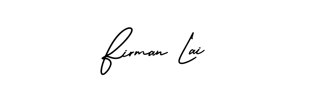 Also You can easily find your signature by using the search form. We will create Firman Lai name handwritten signature images for you free of cost using AmerikaSignatureDemo-Regular sign style. Firman Lai signature style 3 images and pictures png