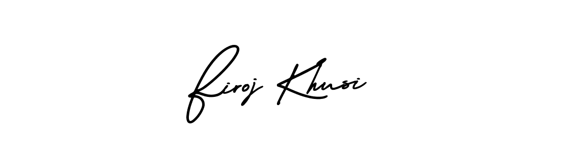 Create a beautiful signature design for name Firoj Khusi. With this signature (AmerikaSignatureDemo-Regular) fonts, you can make a handwritten signature for free. Firoj Khusi signature style 3 images and pictures png