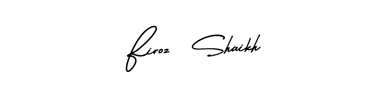 Make a short Firoz  Shaikh signature style. Manage your documents anywhere anytime using AmerikaSignatureDemo-Regular. Create and add eSignatures, submit forms, share and send files easily. Firoz  Shaikh signature style 3 images and pictures png