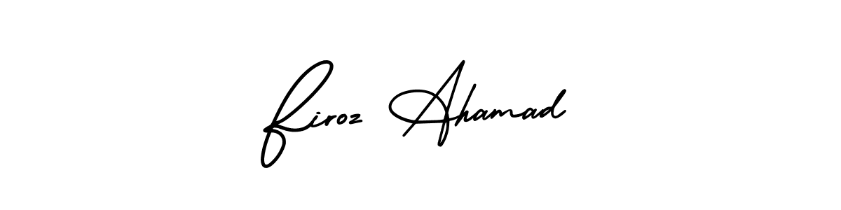 Design your own signature with our free online signature maker. With this signature software, you can create a handwritten (AmerikaSignatureDemo-Regular) signature for name Firoz Ahamad. Firoz Ahamad signature style 3 images and pictures png