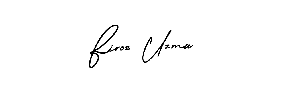 The best way (AmerikaSignatureDemo-Regular) to make a short signature is to pick only two or three words in your name. The name Firoz Uzma include a total of six letters. For converting this name. Firoz Uzma signature style 3 images and pictures png