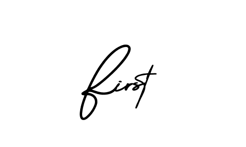 How to Draw First signature style? AmerikaSignatureDemo-Regular is a latest design signature styles for name First. First signature style 3 images and pictures png