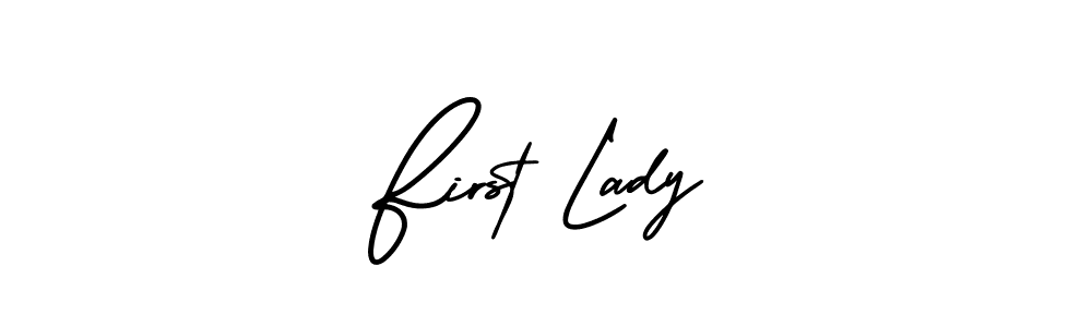 Use a signature maker to create a handwritten signature online. With this signature software, you can design (AmerikaSignatureDemo-Regular) your own signature for name First Lady. First Lady signature style 3 images and pictures png