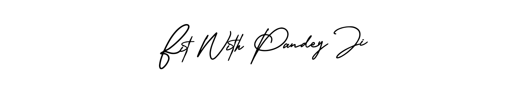 Design your own signature with our free online signature maker. With this signature software, you can create a handwritten (AmerikaSignatureDemo-Regular) signature for name Fit With Pandey Ji. Fit With Pandey Ji signature style 3 images and pictures png