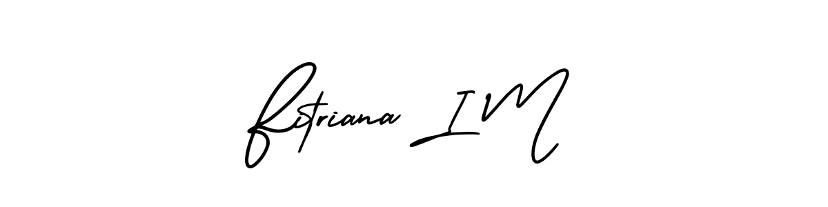 Use a signature maker to create a handwritten signature online. With this signature software, you can design (AmerikaSignatureDemo-Regular) your own signature for name Fitriana I M. Fitriana I M signature style 3 images and pictures png