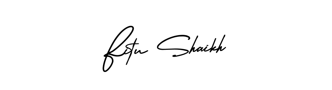 How to Draw Fitu Shaikh signature style? AmerikaSignatureDemo-Regular is a latest design signature styles for name Fitu Shaikh. Fitu Shaikh signature style 3 images and pictures png