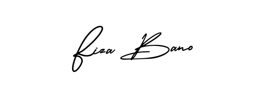 Make a beautiful signature design for name Fiza Bano. With this signature (AmerikaSignatureDemo-Regular) style, you can create a handwritten signature for free. Fiza Bano signature style 3 images and pictures png