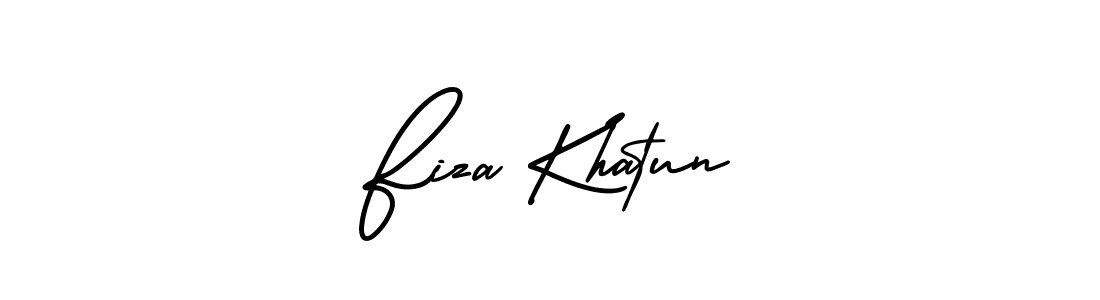 This is the best signature style for the Fiza Khatun name. Also you like these signature font (AmerikaSignatureDemo-Regular). Mix name signature. Fiza Khatun signature style 3 images and pictures png