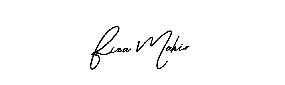Also You can easily find your signature by using the search form. We will create Fiza Mahir name handwritten signature images for you free of cost using AmerikaSignatureDemo-Regular sign style. Fiza Mahir signature style 3 images and pictures png