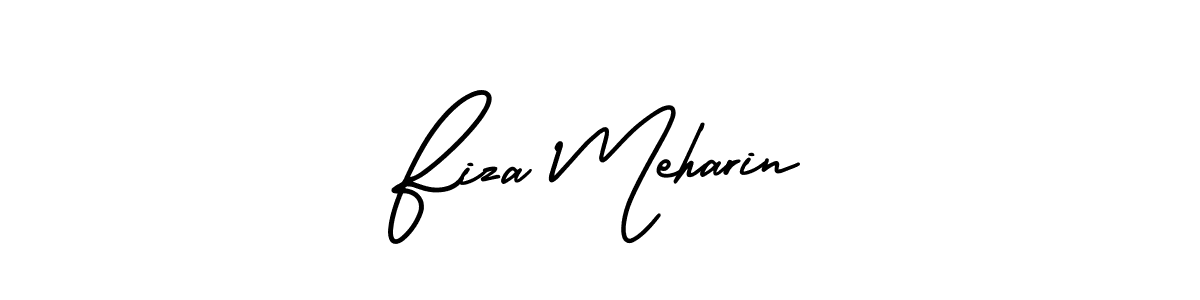 How to make Fiza Meharin signature? AmerikaSignatureDemo-Regular is a professional autograph style. Create handwritten signature for Fiza Meharin name. Fiza Meharin signature style 3 images and pictures png